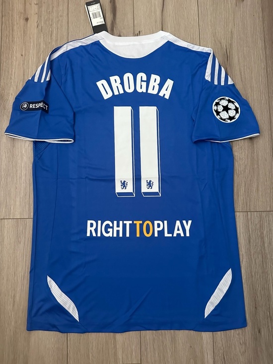 adidas Other - Drogba Chelsea 2012 Final Blue Retro Soccer Jersey Men